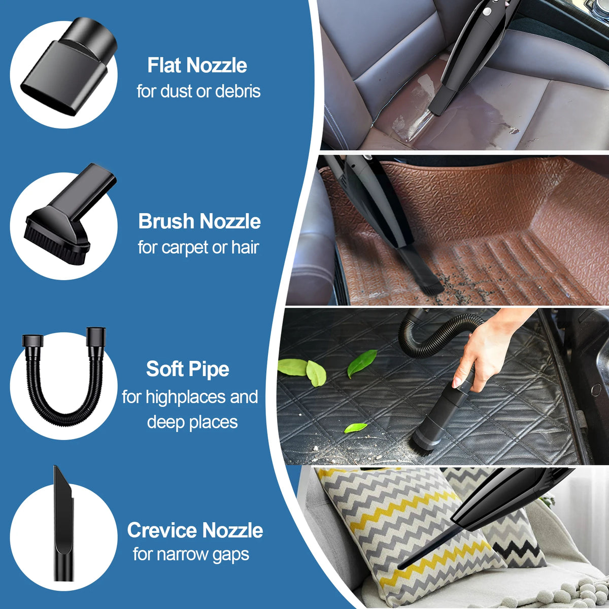 Car Vacuum Cleaner Portable Corded Vacuum Cleaner 6000PA Powerful Handheld Vaccum Cleaner High Suction for Car