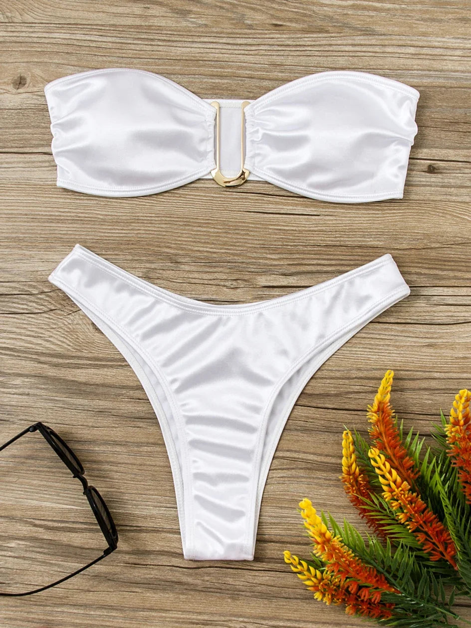 Mara Bandeau & Thong Bikini Set