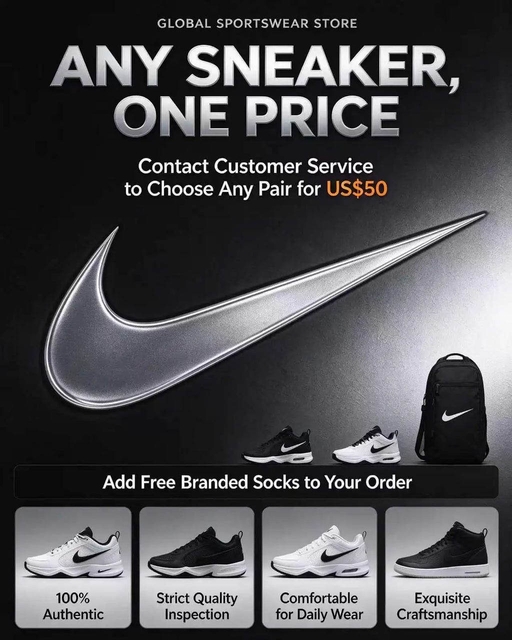 Nike classic black and white textured Air Force 1 low-top versatile casual sneakers HF2898-101