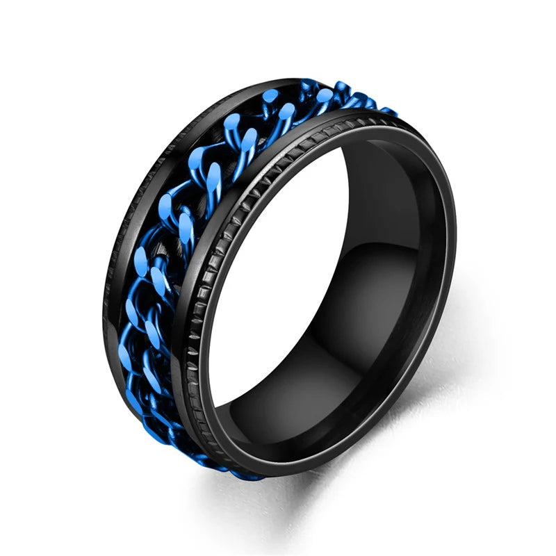 Men's Stainless Steel Chain Ring