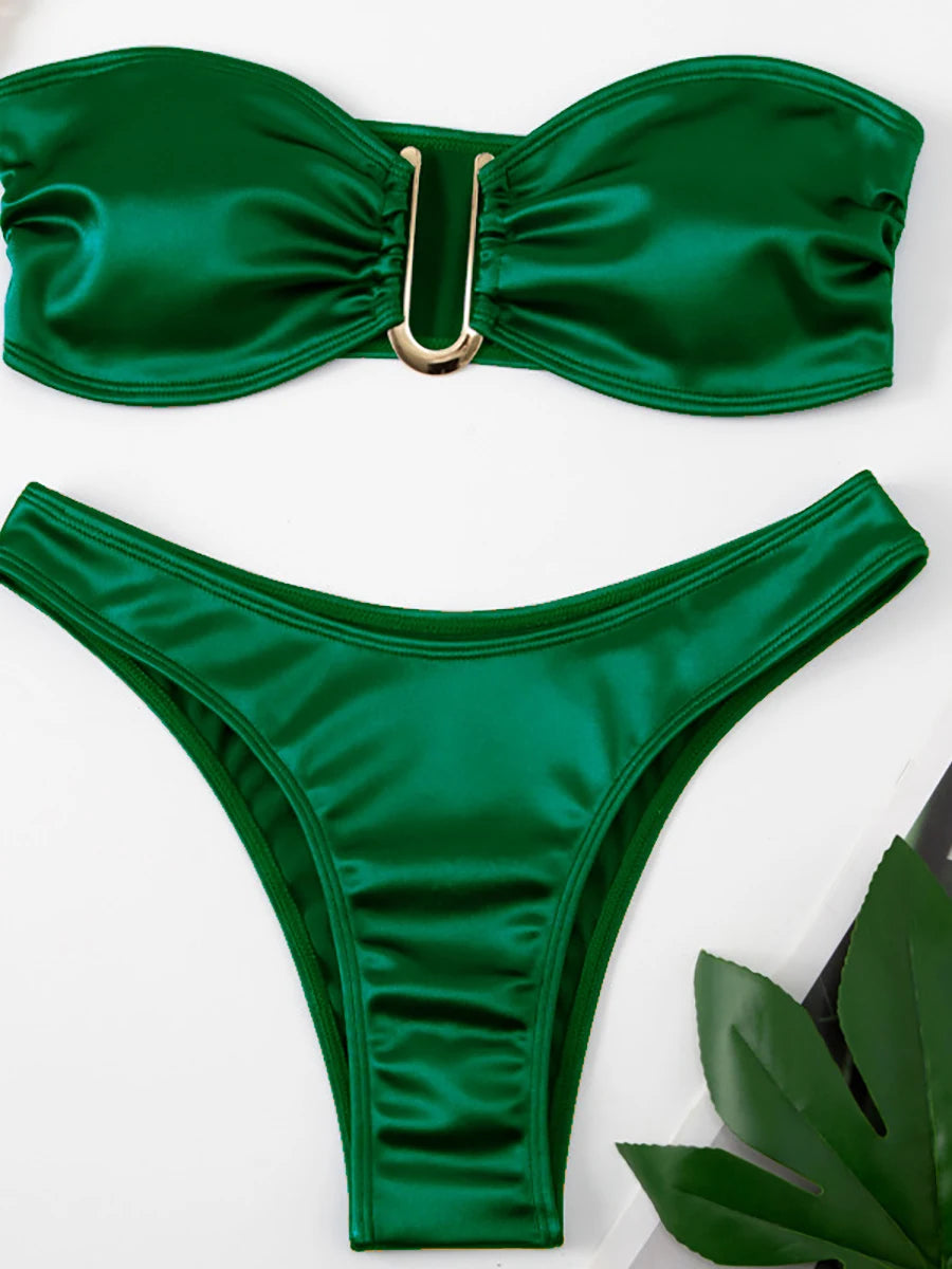 Mara Bandeau & Thong Bikini Set