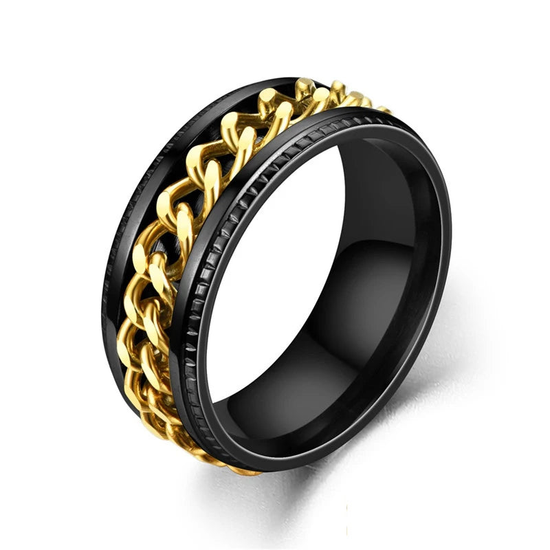 Men's Stainless Steel Chain Ring