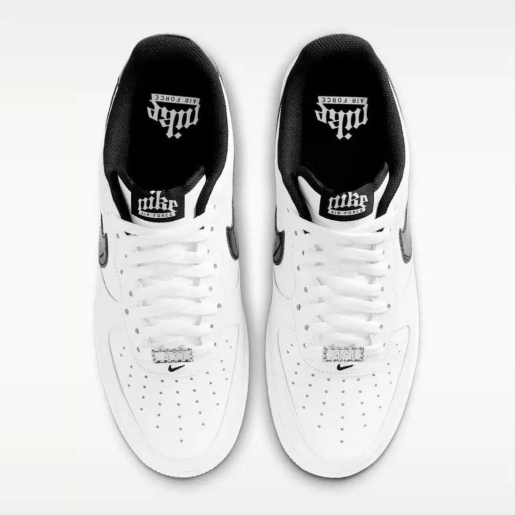 Nike classic black and white textured Air Force 1 low-top versatile casual sneakers HF2898-101