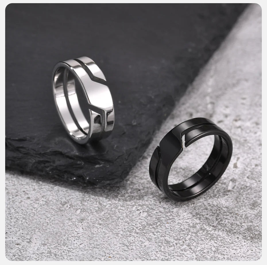 Vnox Geometric Ring