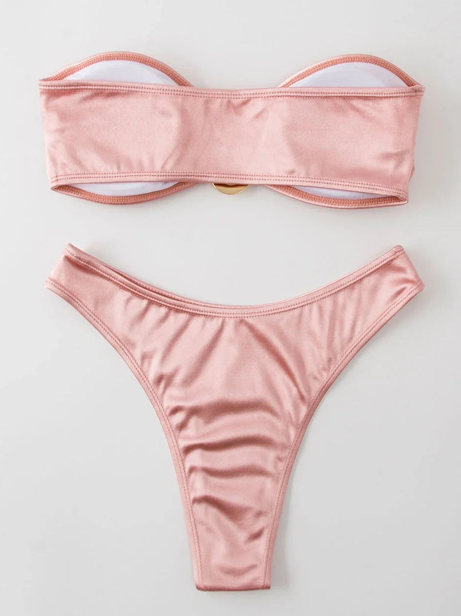 Mara Bandeau & Thong Bikini Set