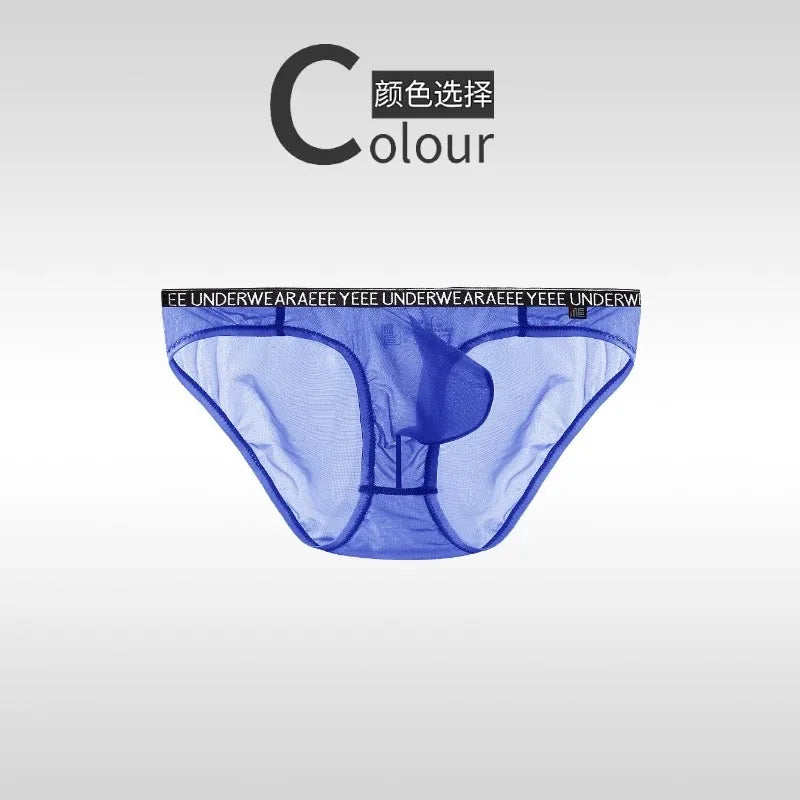 Men's Fashion Briefs Personality Underwear Black Blue Party Boxer Briefs Comfortable Male Inner Wear