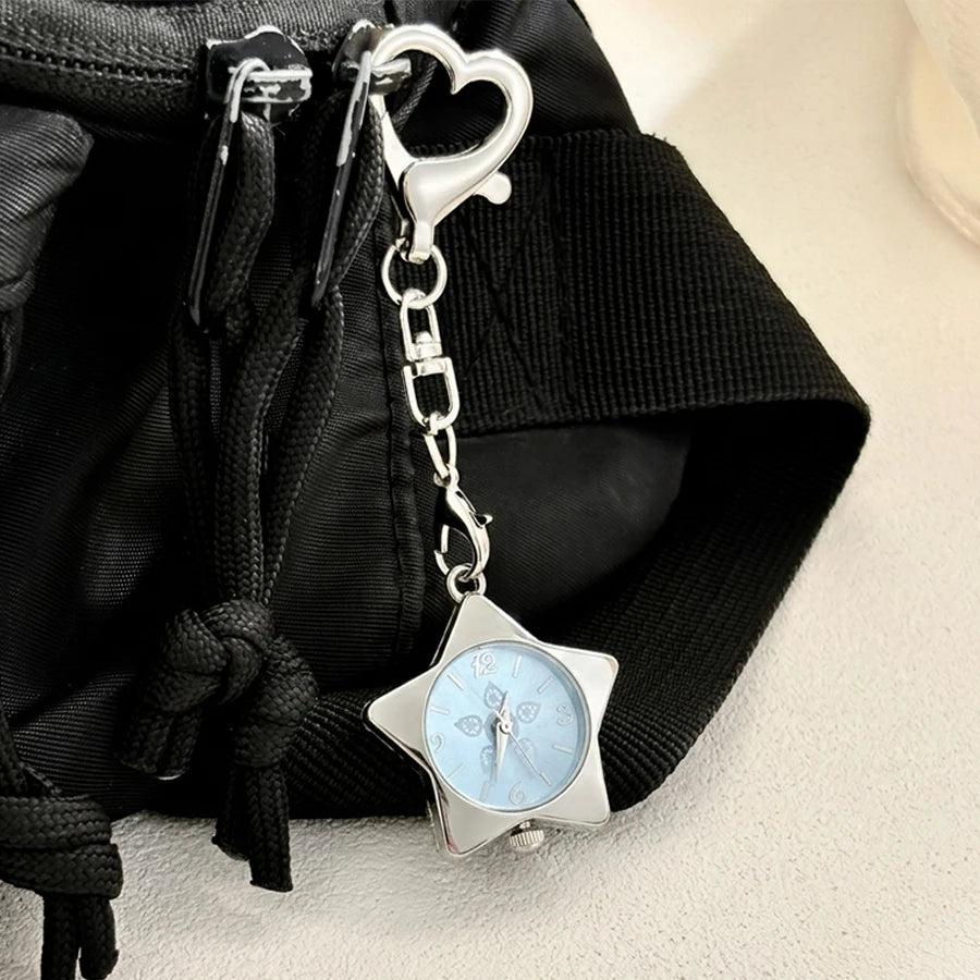 Wrist Watch for Ladies - Star Dial Heart Hook Keychain Watch