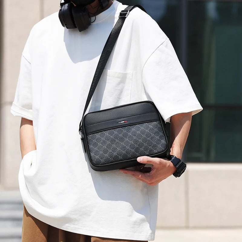 Luxury Vintage Crossbody Bags for Men Leather Shoulder Bag Male Black Side Bag Business Messenger Bag For Men Sling Bags