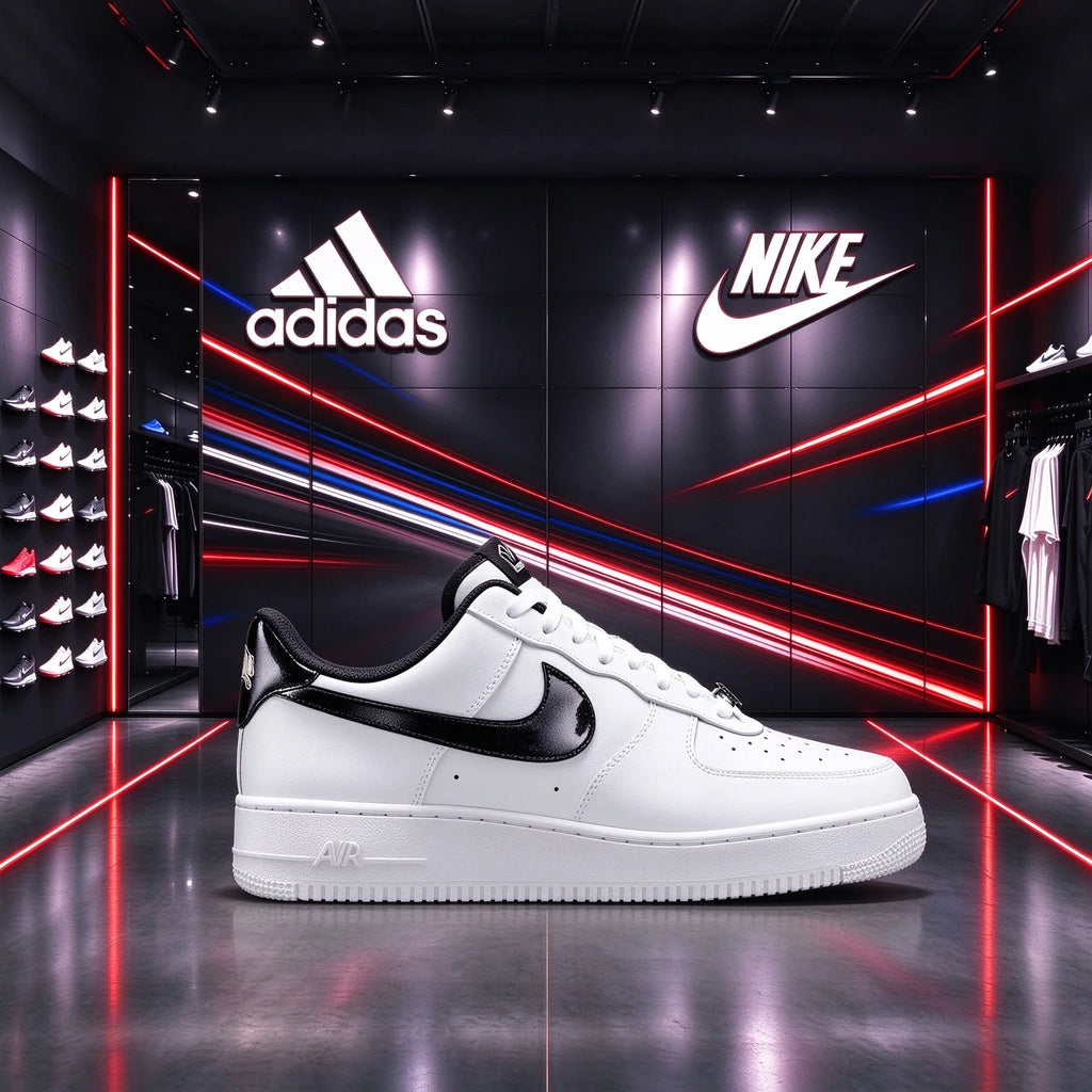 Nike classic black and white textured Air Force 1 low-top versatile casual sneakers HF2898-101