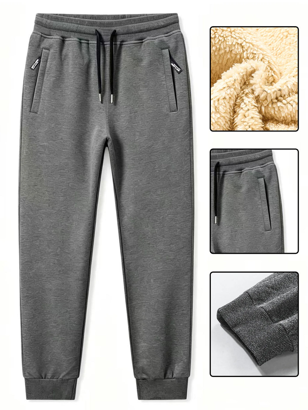 Winter Male Loose Jogging Pants Men's Clothing Velvet Thickened Man Warm Casual Fleece Lined Cold Weather Sports Thermal Clothes