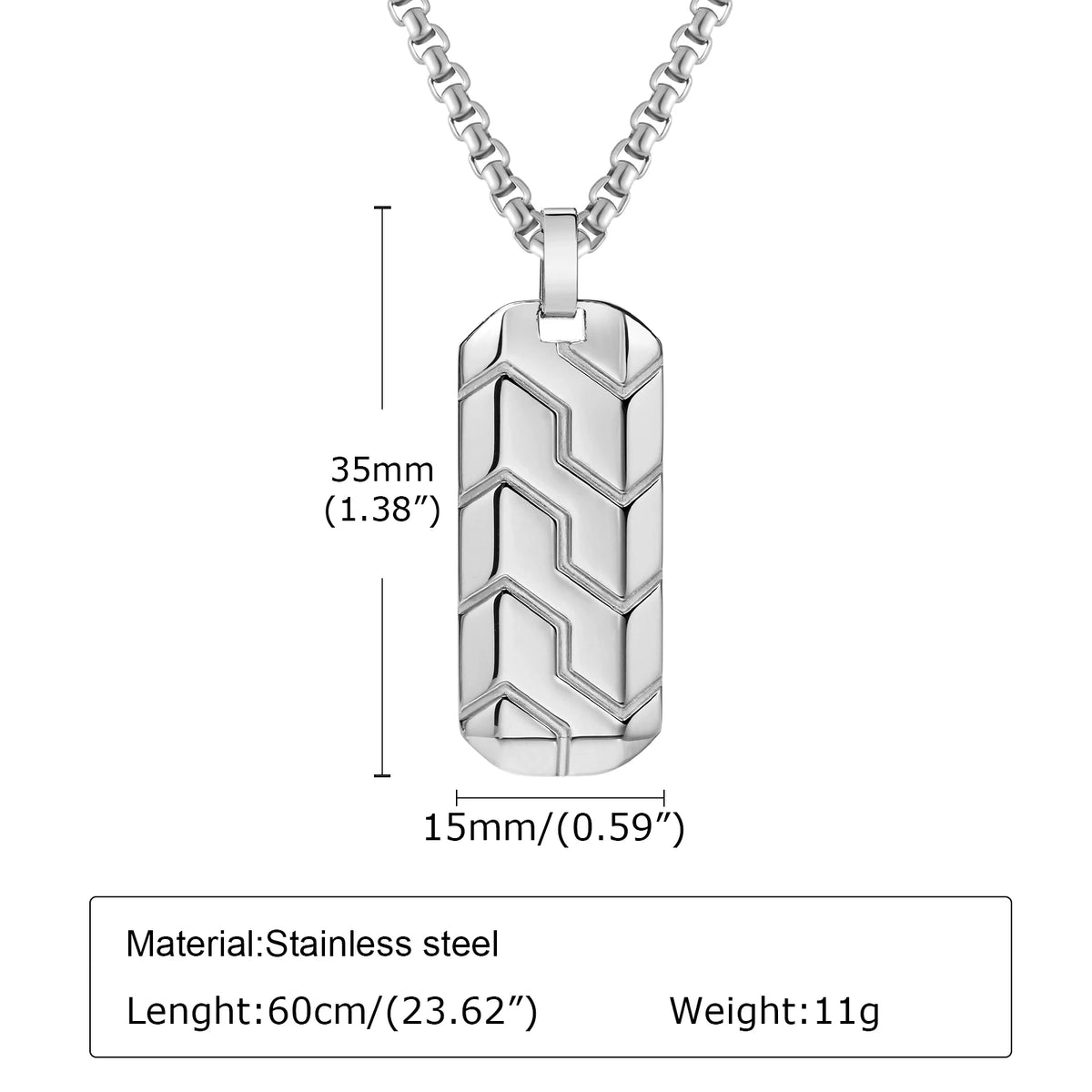 Men's Geometric Pendant Necklace