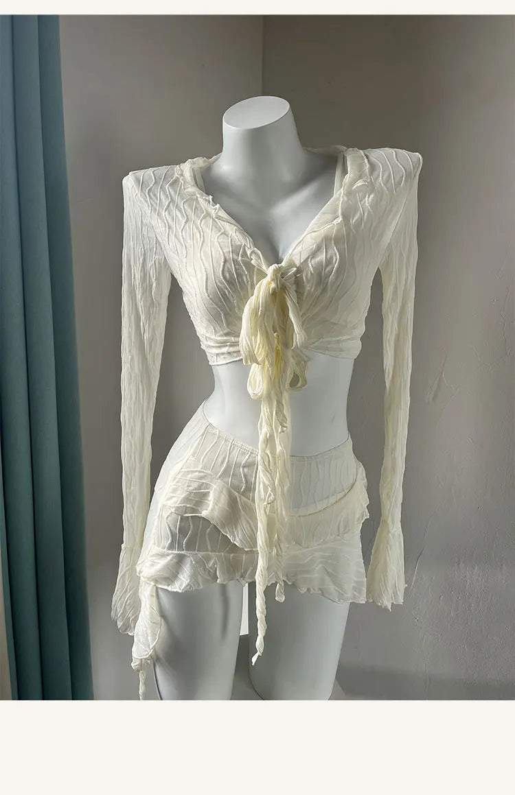 Bikini swimsuis for women 2026 High-end new slimming four-piece set Sexy split vacation hot spring women's swiming clothing