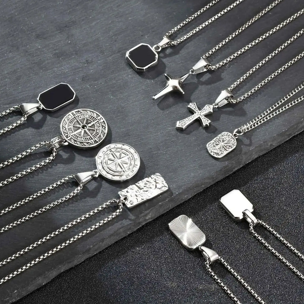 Men's Geometric Pendant Necklace