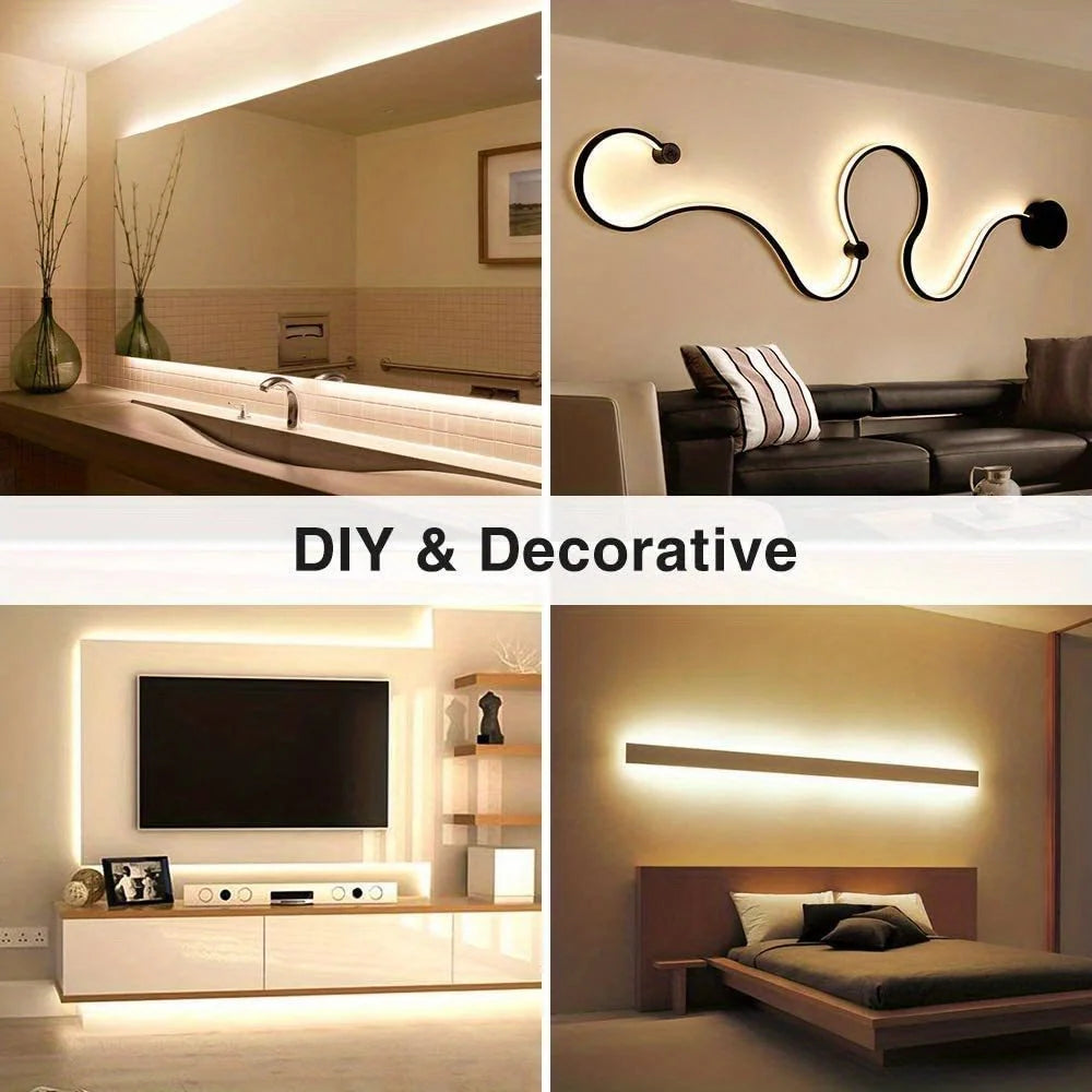 Neon LED Light Strip Smart Touch Sensor Switch Dimmable Neon Sign Flexible Led Ribbon Waterproof Rope Tube Lamp Backlight Decor