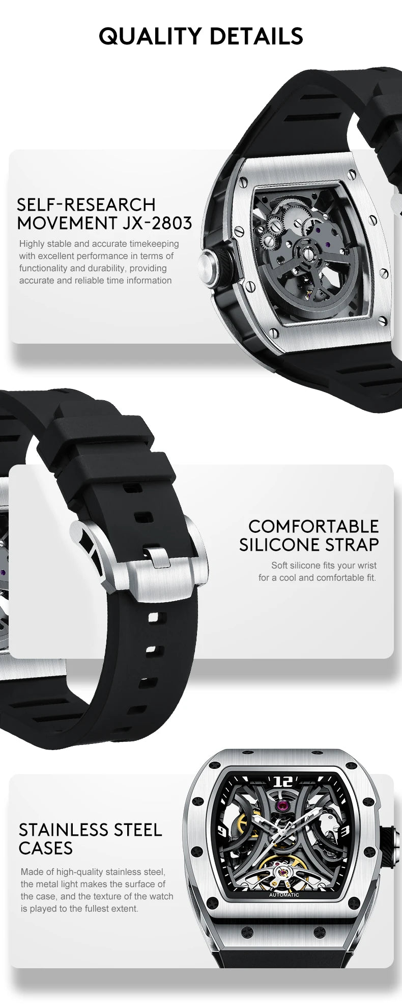 Wristwatch Top Brand Luxury Sports Men Wristwatch Waterproof Automatic Mechanical Watches Relogio Masculino