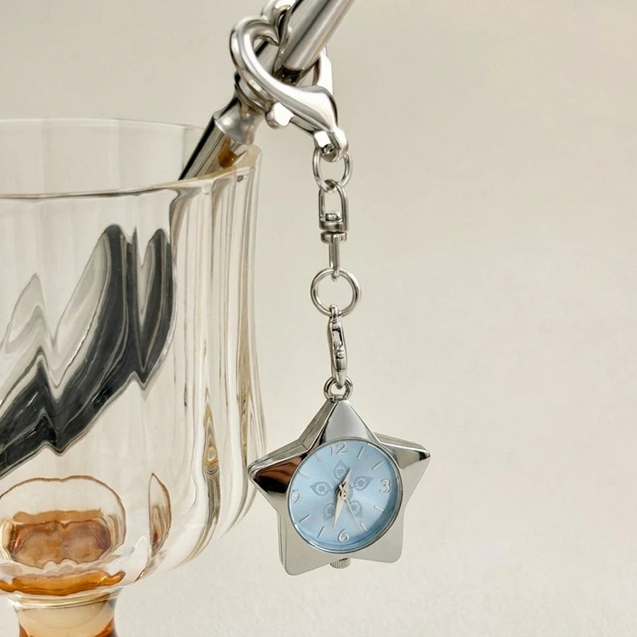 Wrist Watch for Ladies - Star Dial Heart Hook Keychain Watch