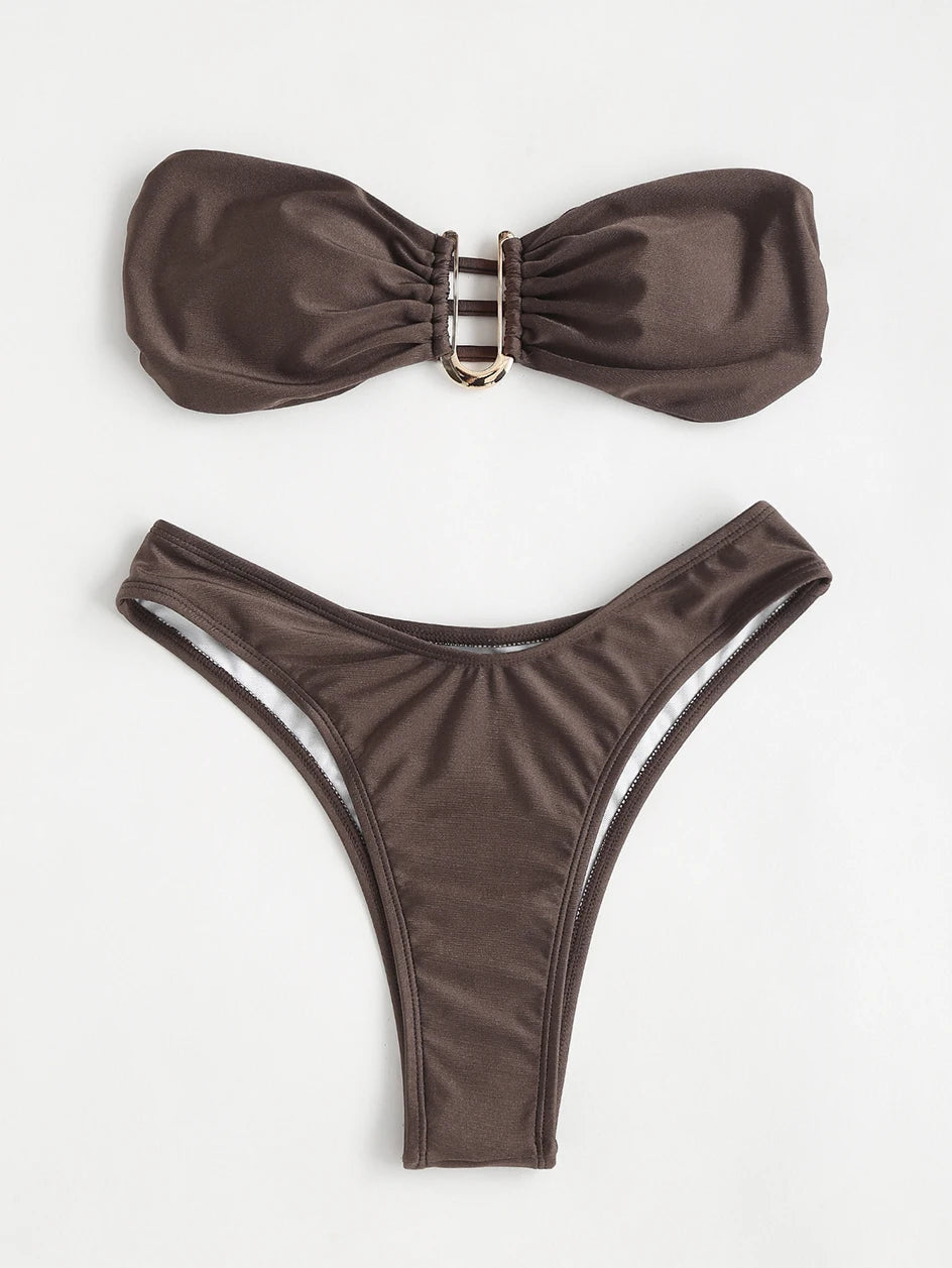 Mara Bandeau & Thong Bikini Set