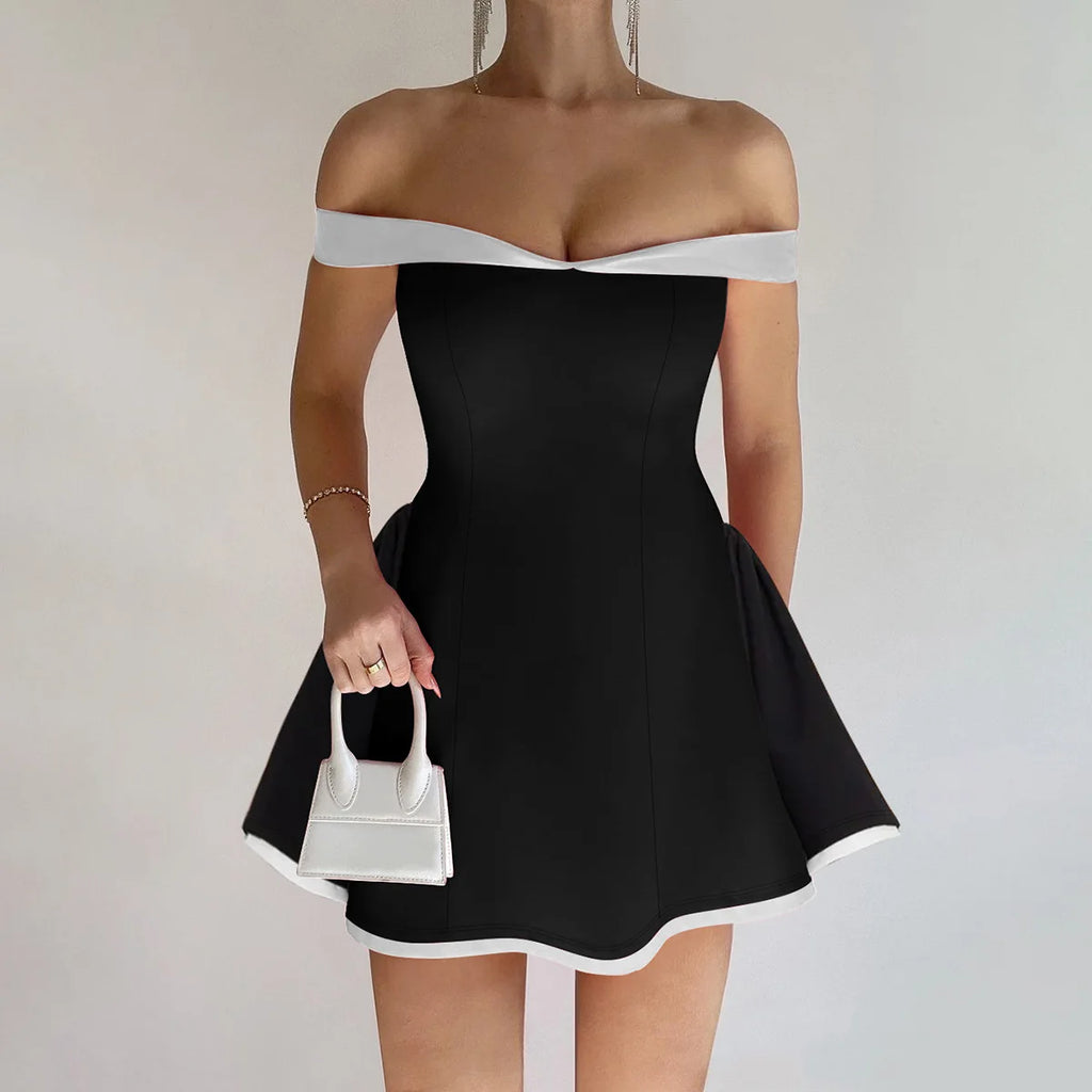 Women's Strapless Ruffle Mini Dress