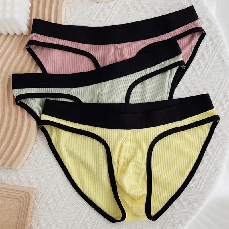 Men's Underwear Men's Modal Soft  Briefs Absorbent Elastic Male Shorts Breathable Underpants Big Scrotum Pouch U Convex Briefs