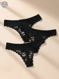 Juliette Lace & Bow Low-Rise Briefs, 3-Pack
