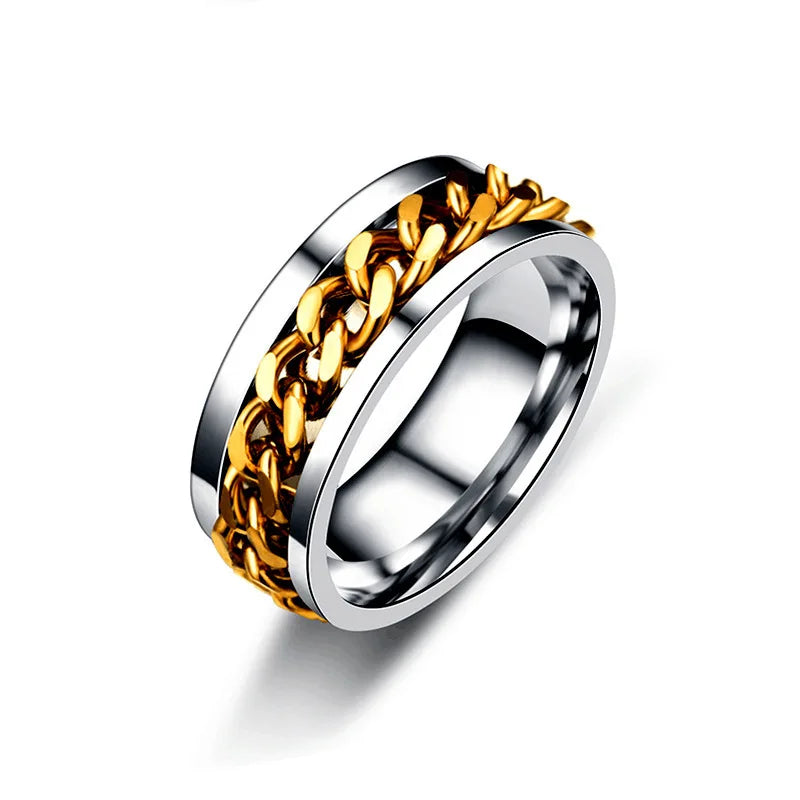 Men's Stainless Steel Chain Ring