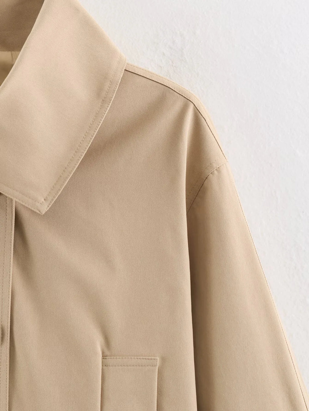 Cross-border European and American Women's Clothing  Popular Spring and Autumn Fashion Temperament Casual with Belt Trench Coat