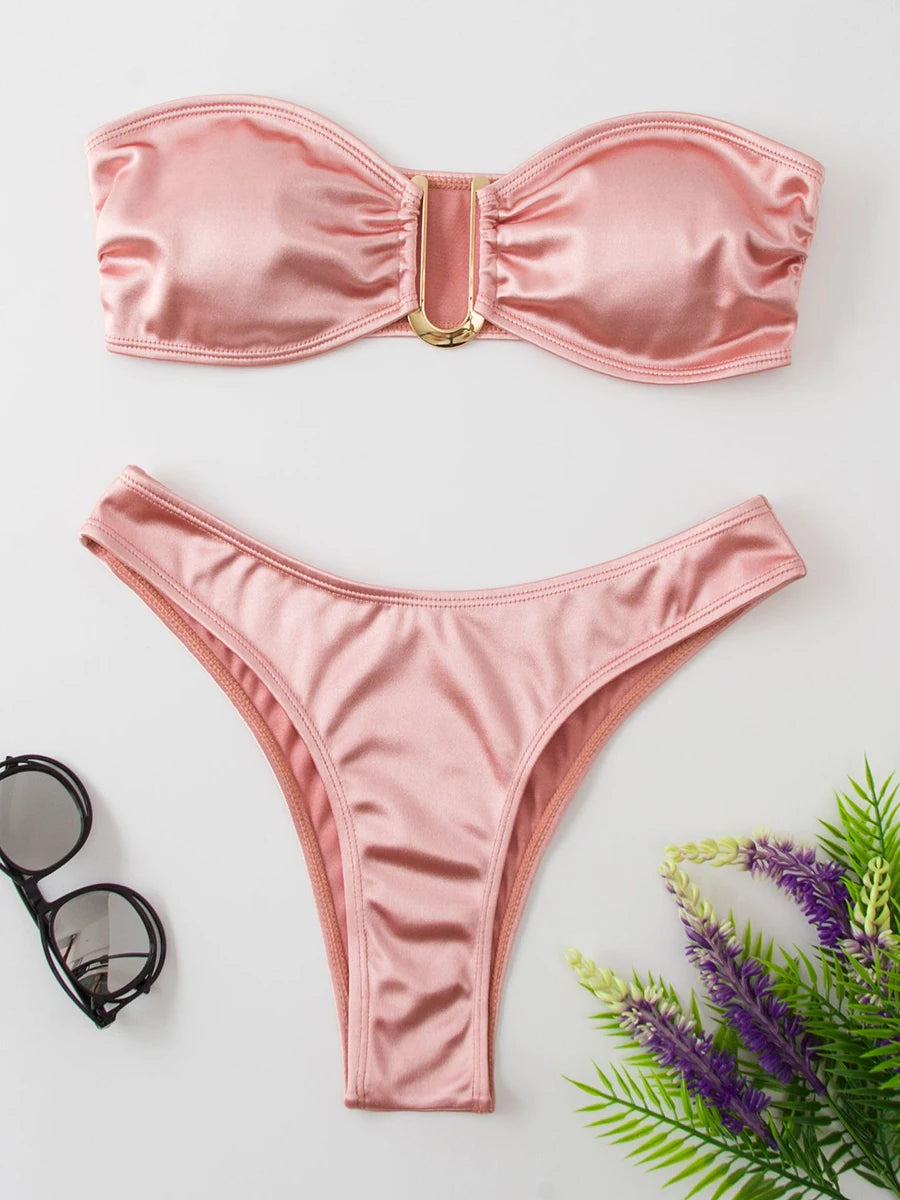 Mara Bandeau & Thong Bikini Set