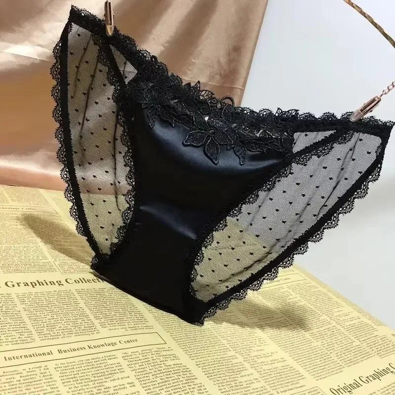 Lisette Embroidered Lace Low-Rise Briefs