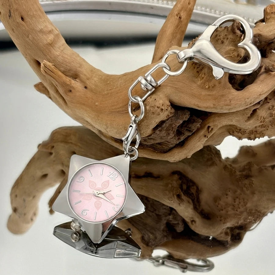 Wrist Watch for Ladies - Star Dial Heart Hook Keychain Watch