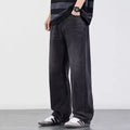 New Bent Knife Jeans for Men American Retro Washed Distressed Wide Leg Pants Four Seasons Loose Straight Leg Feelin Street Jeans