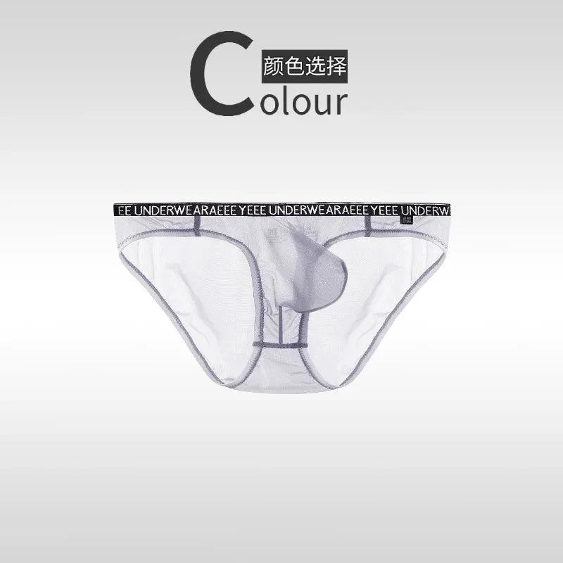 Men's Fashion Briefs Personality Underwear Black Blue Party Boxer Briefs Comfortable Male Inner Wear