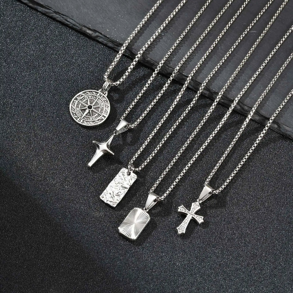 Men's Geometric Pendant Necklace