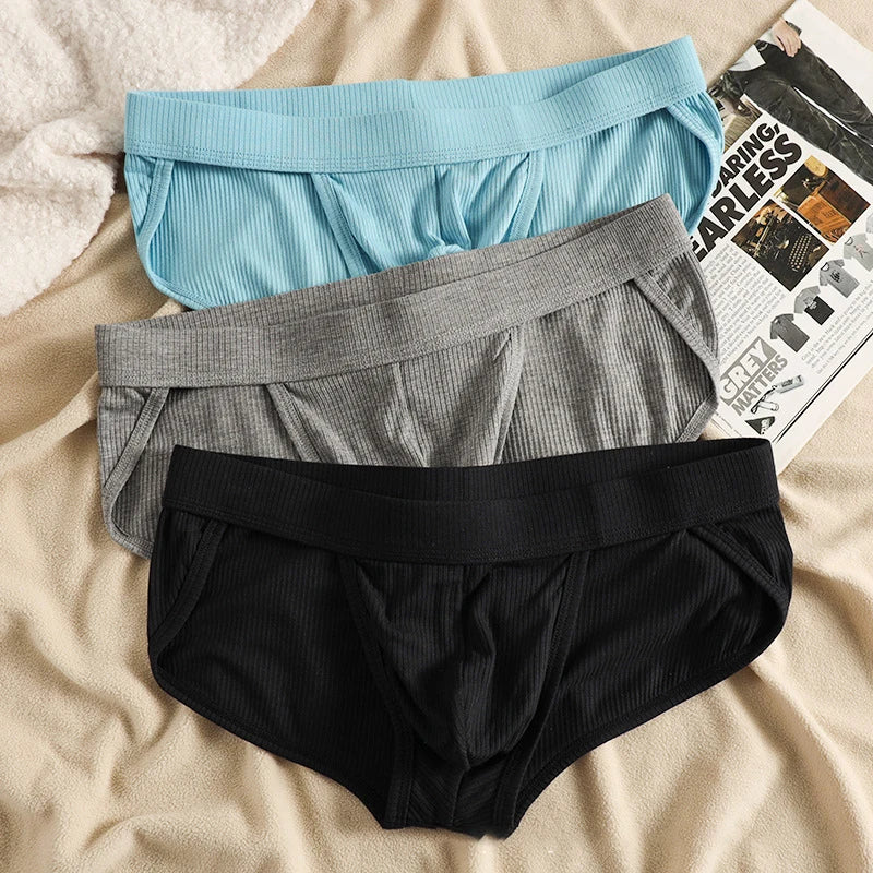 Sexy Men Briefs Underwear Mens Modal Soft U Convex Pouch Underpants Homme Breathable Comfortable Mid Waist Male Panties Cuecas