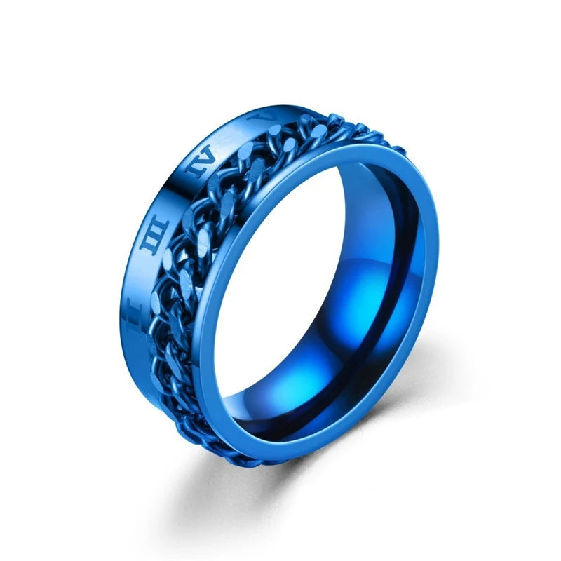 Men's Stainless Steel Chain Ring