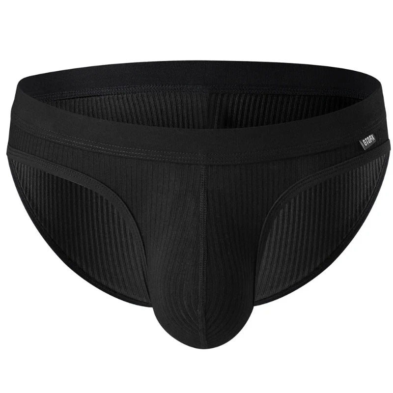 Men's Underwear Men's Modal Soft  Briefs Absorbent Elastic Male Shorts Breathable Underpants Big Scrotum Pouch U Convex Briefs