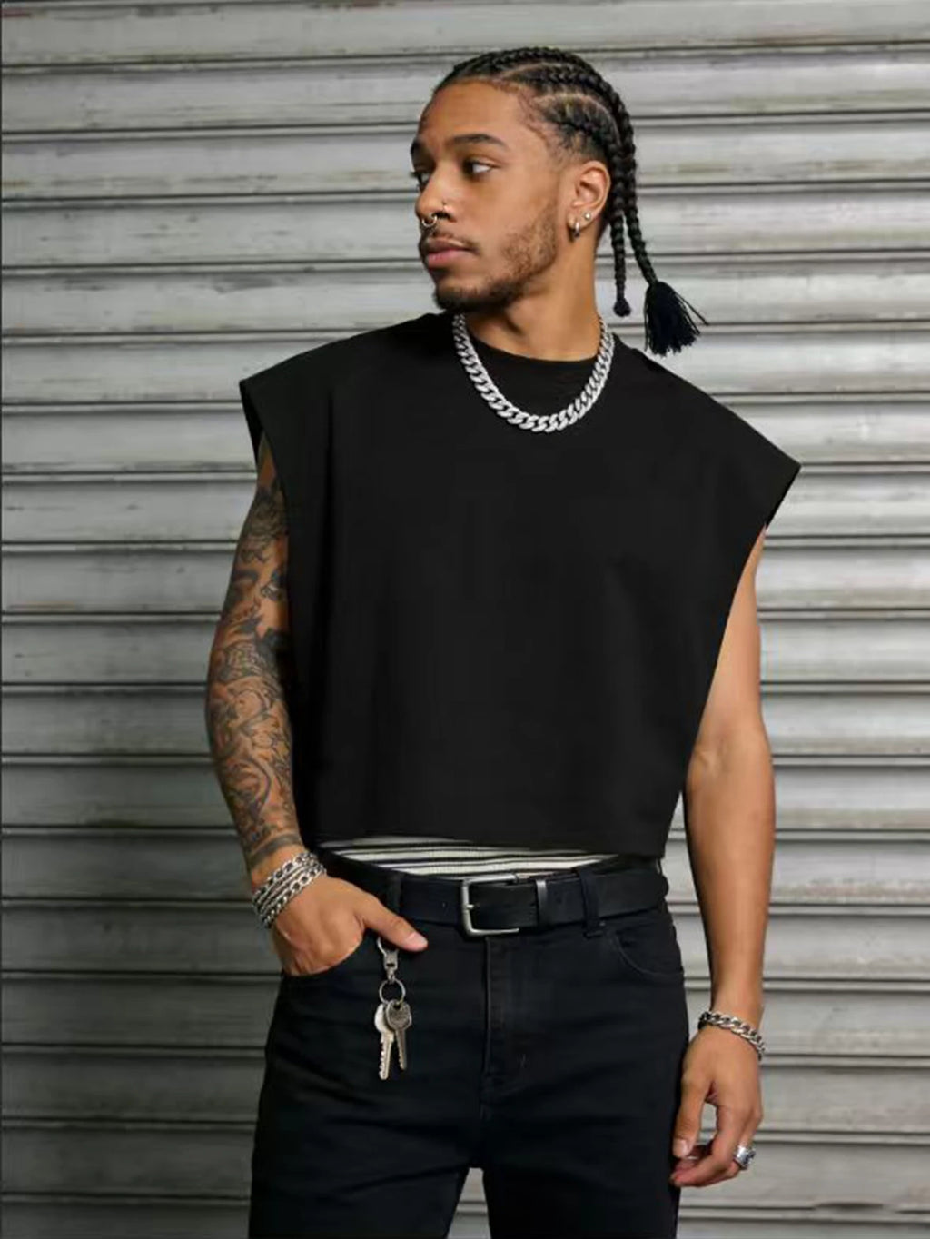 Men's Oversized Streetwear Tank Top